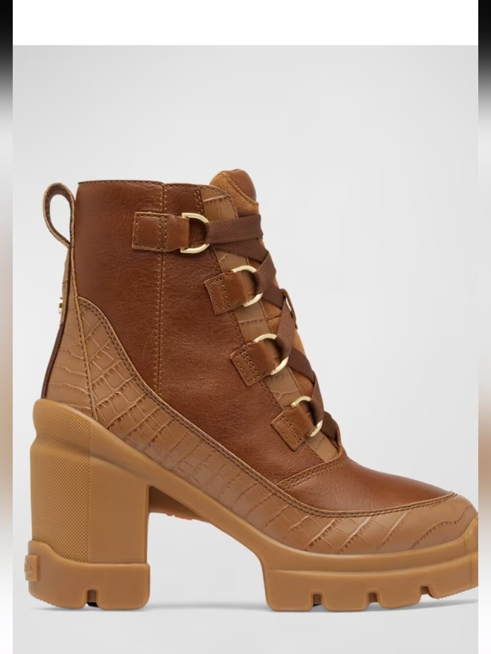 NEW . .Sorel Caribou Leather Winter Heeled Booties...size 11